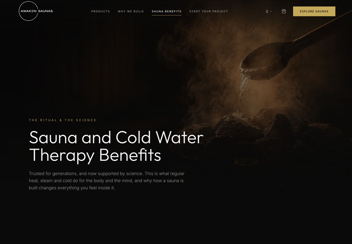 Awaken Saunas benefits and education page by Stocks Local